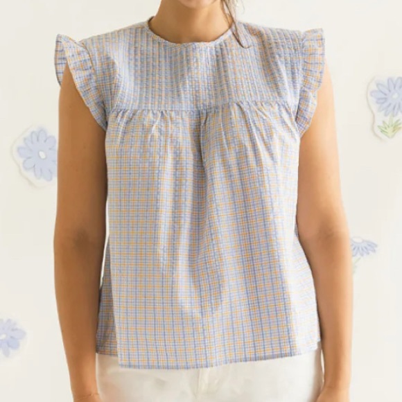 Harper Sage Women’s Kaleidoscope Blouse- Lavender Ochre - Picture 14 of 15